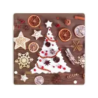 Доска разделочная Подставка под горячее С Новым годом 18х18 см (ассортимент)