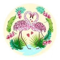 Доска разделочная Подставка под горячее Фламинго 20см (ассортимент)