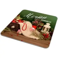 Доска разделочная Подставка под горячее С Новым годом 18х18 см (ассортимент)