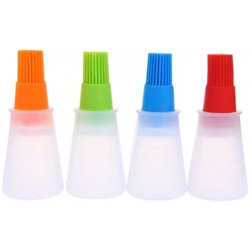 Масленка силиконовая с дозатором и кисточкой (цвет в ассортименте)