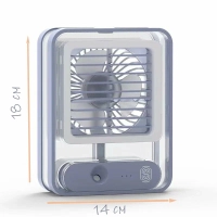 Мини вентилятор настольный с увлажнением воздуха (цвет в ассортименте)