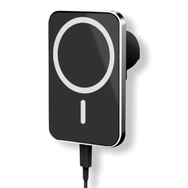 Беспроводная авто зарядка 15W держатель магнитный черный Беспроводная авто зарядка 15W держатель магнитный черный