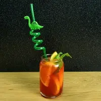 Трубочки для коктейлей Динозаврики набор 6 шт