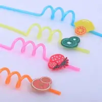 Трубочки для коктейля Фрукты 4 шт