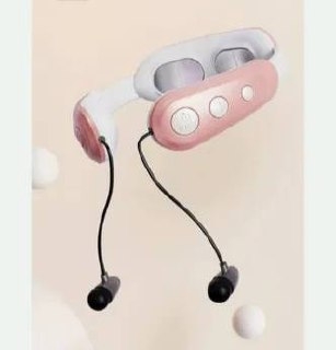 Электротерапевтический массажер шейного отдела позвоночника с наушниками (цвет в ассортименте)