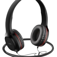 Наушники накладные HOCO W24 красный-черный Наушники накладные HOCO W24 красный-черный