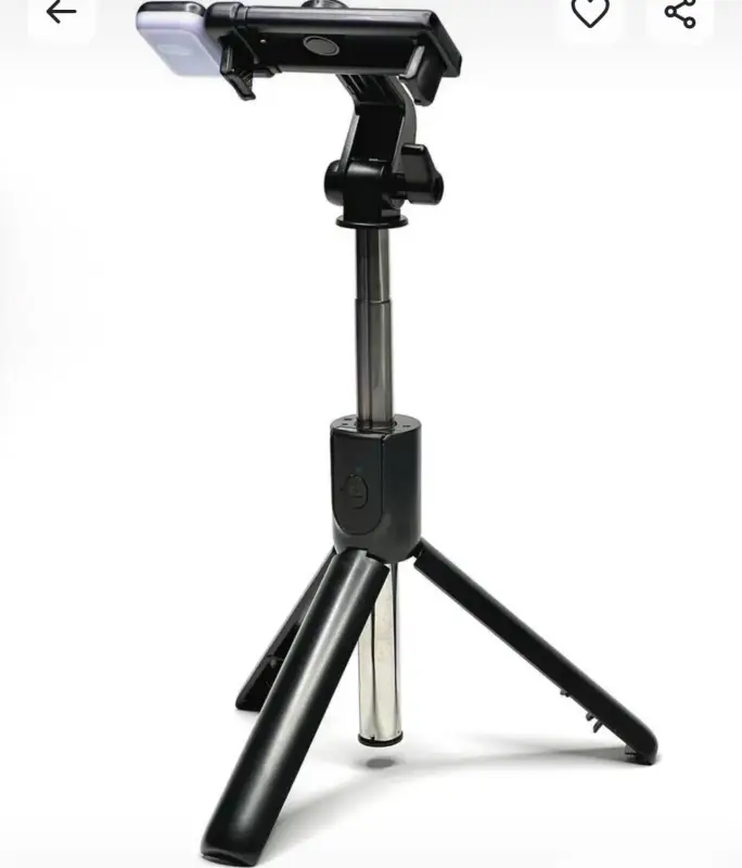 Селфи-палка монопод с Bluetooth пультом и LED подсветкой