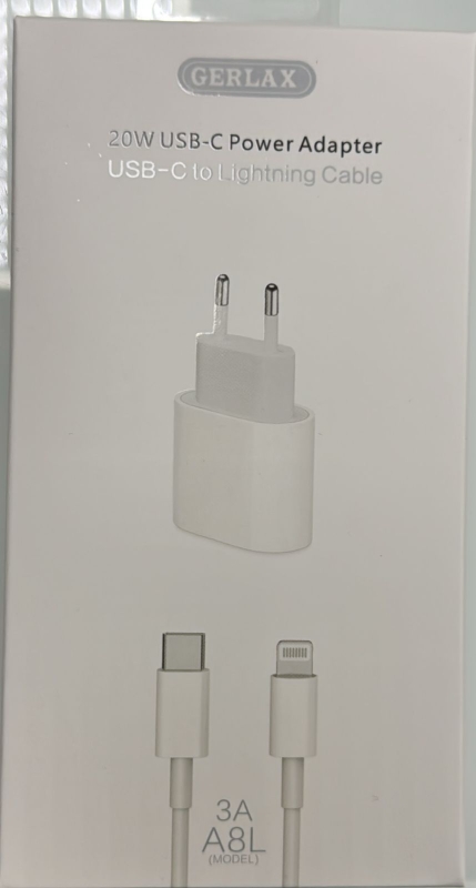 Адаптер питания 20W Кабель USB-Type-C- lightning 3AA8L