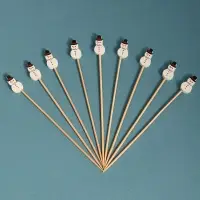 Шпажки для канапе Снеговики 24 шт