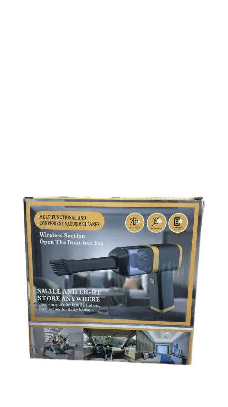 Беспроводной автомобильный пылесос черный