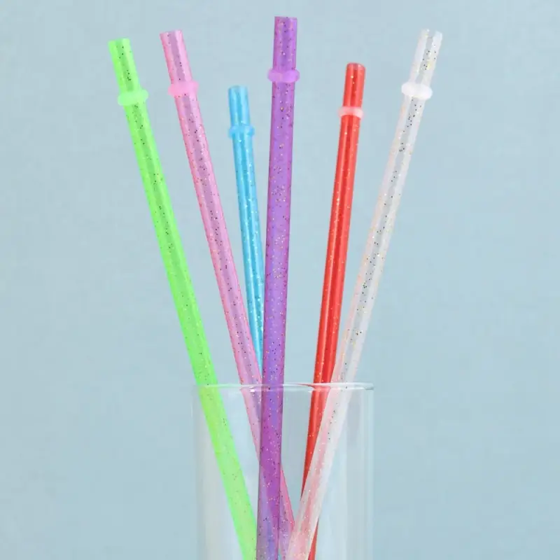 Трубочки для коктейля Блестки 6 шт