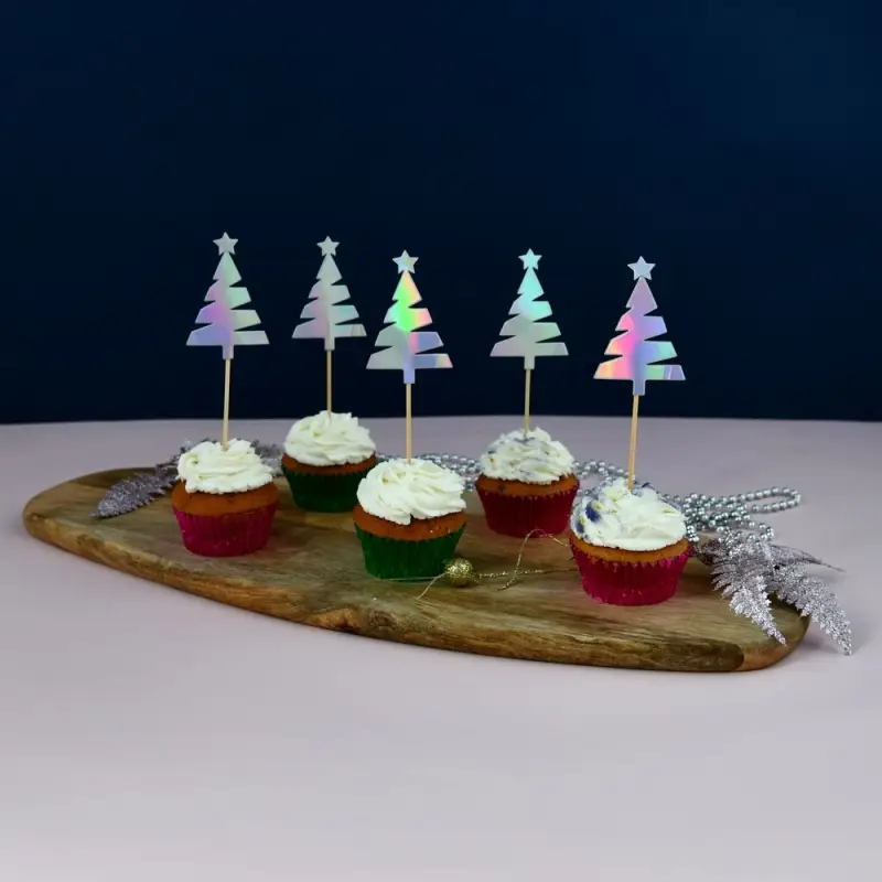 Топпер для украшения Ель колор набор 5 шт