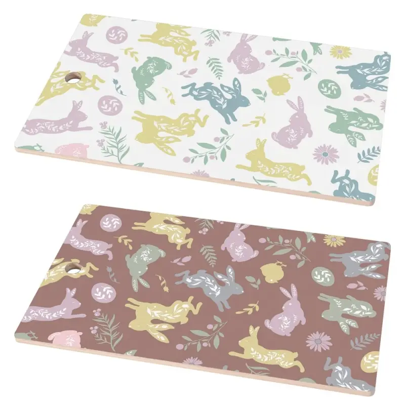 Доска разделочная Пасхальные зайцы 29х17 см (ассортимент)