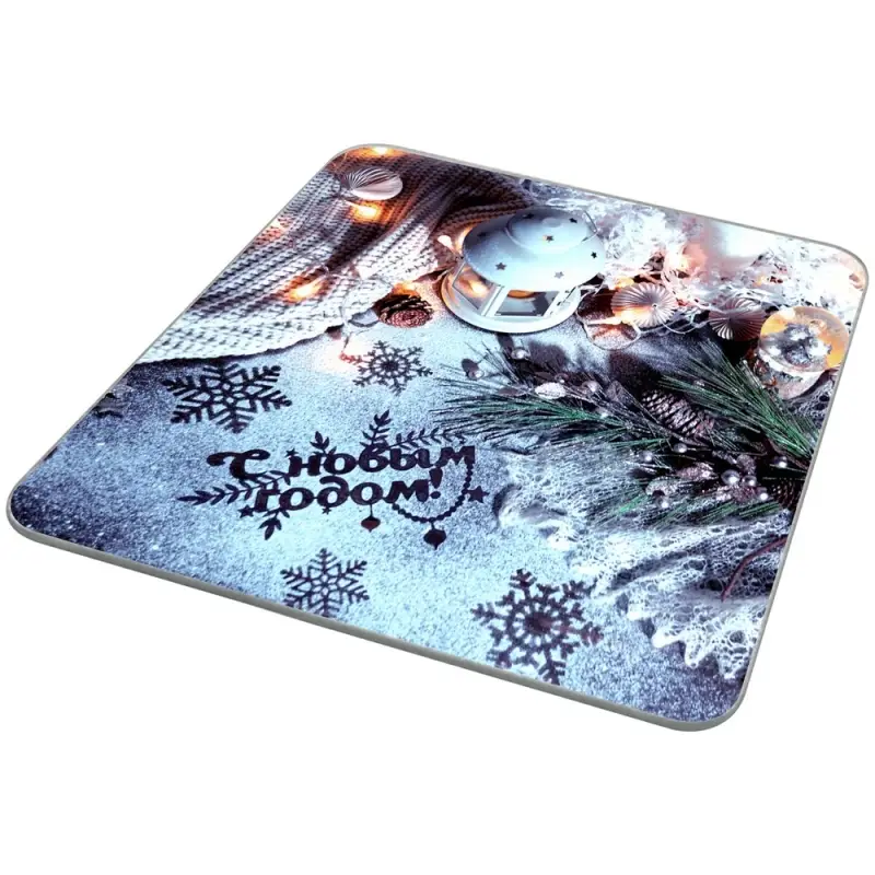 Доска разделочная Подставка под горячее С Новым годом 18х18 см (ассортимент)