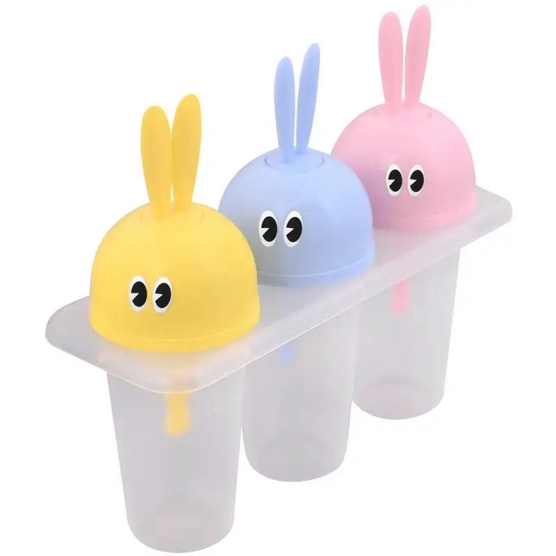 Формы для мороженого Зайки 3 ячейки