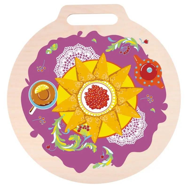 Доска разделочная Широкая Масленица 26см