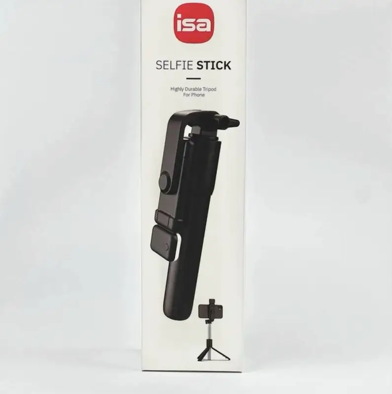 Селфи-палка монопод с Bluetooth пультом и LED подсветкой