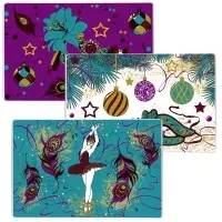 Разделочная доска подставка под горячее Карнавал 18х28см (ассортимент)