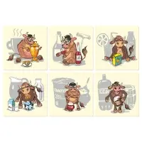 Подставка под горячее Забавный бычок 14х14см (ассортимент)