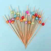 Шпажки для канапе Яркие бусинки набор 24 шт