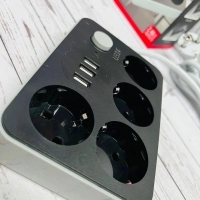 Сетевой фильтр на 4 розетки + 3USB