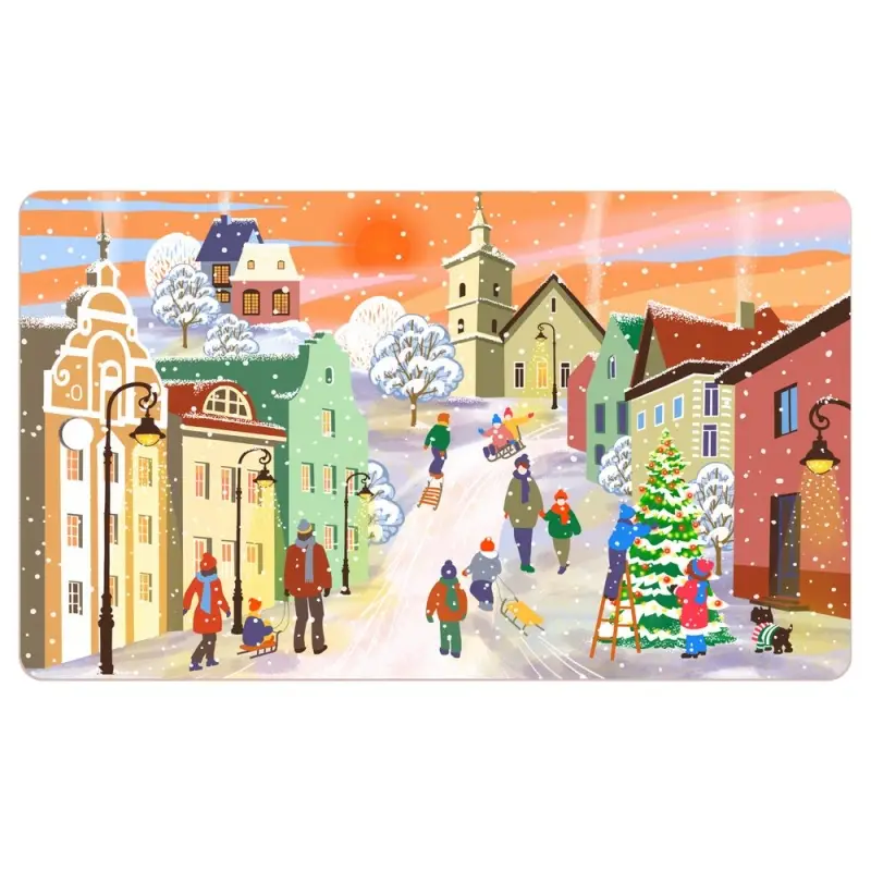 Разделочная доска Зимние города 29х17см (ассортимент)