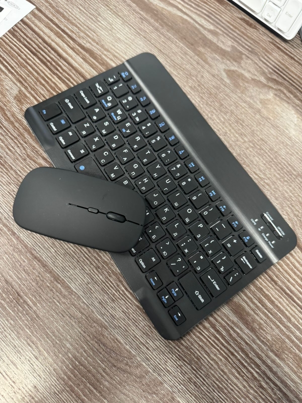 Клавиатура и мышь беспроводные для телефона и компьютера (черный) Клавиатура и мышь беспроводные для телефона и компьютера (черный)