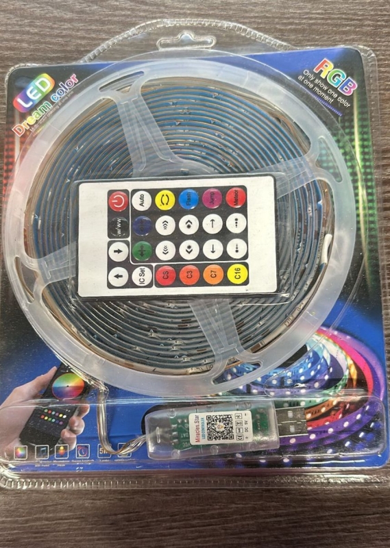 Гирлянда новогодняя на стену умная c пультом 5 метров Гирлянда новогодняя на стену умная c пультом 5 метров