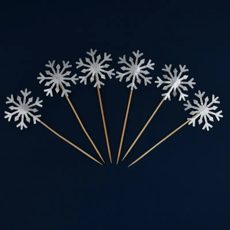 Шпажки для канапе Снежинки 6 шт (ассортимент)
