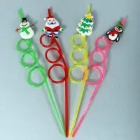 Трубочки для коктейля Зимний лес 4 шт