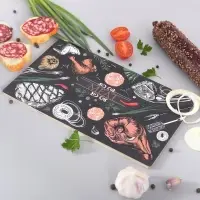 Доска разделочная Мясное меню 29х17см