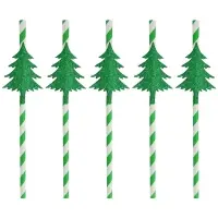 Трубочки для коктейля Хвойный лес 5 шт