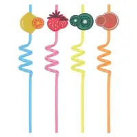 Трубочки для коктейля Фрукты 4 шт