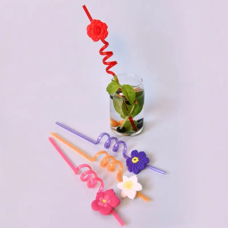 Трубочки для коктейля Гавайская вечеринка 4 шт