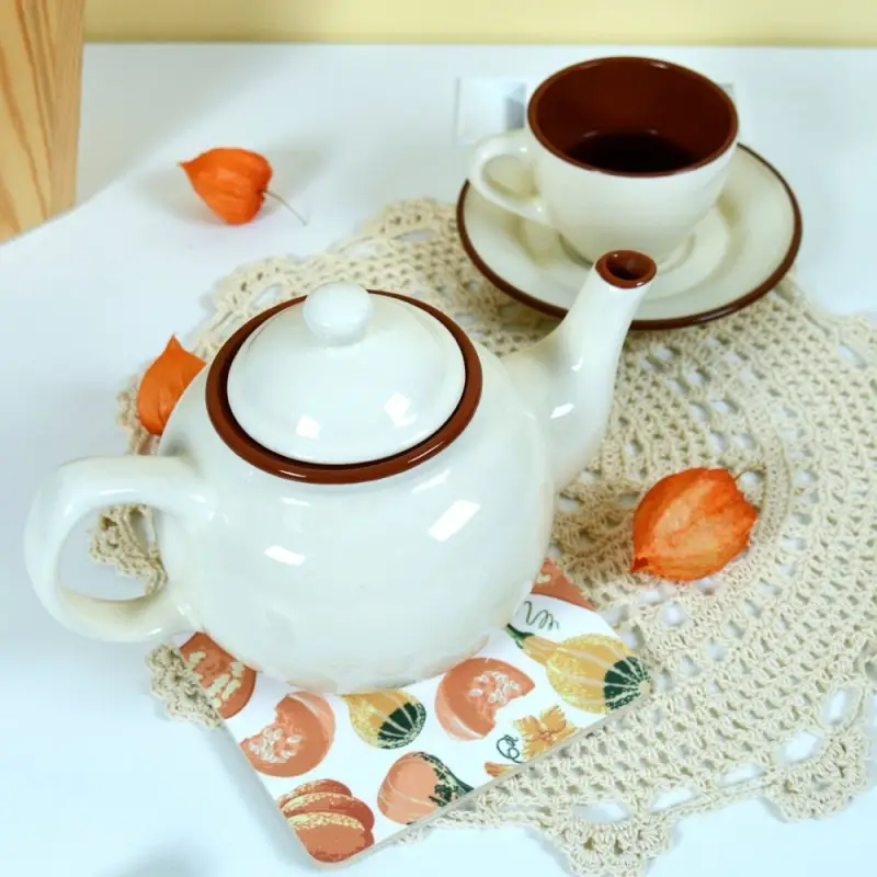 Подставка под горячее Тыквы 14х14 см (ассортимент)