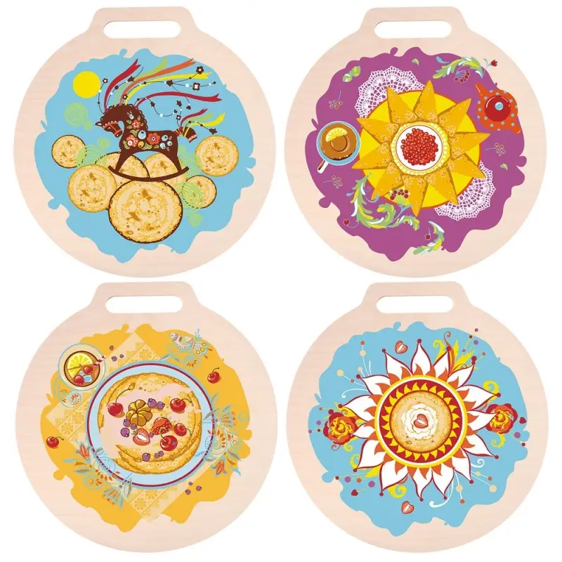 Доска разделочная Широкая Масленица 26см