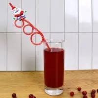 Трубочки для коктейля Зимний лес 4 шт