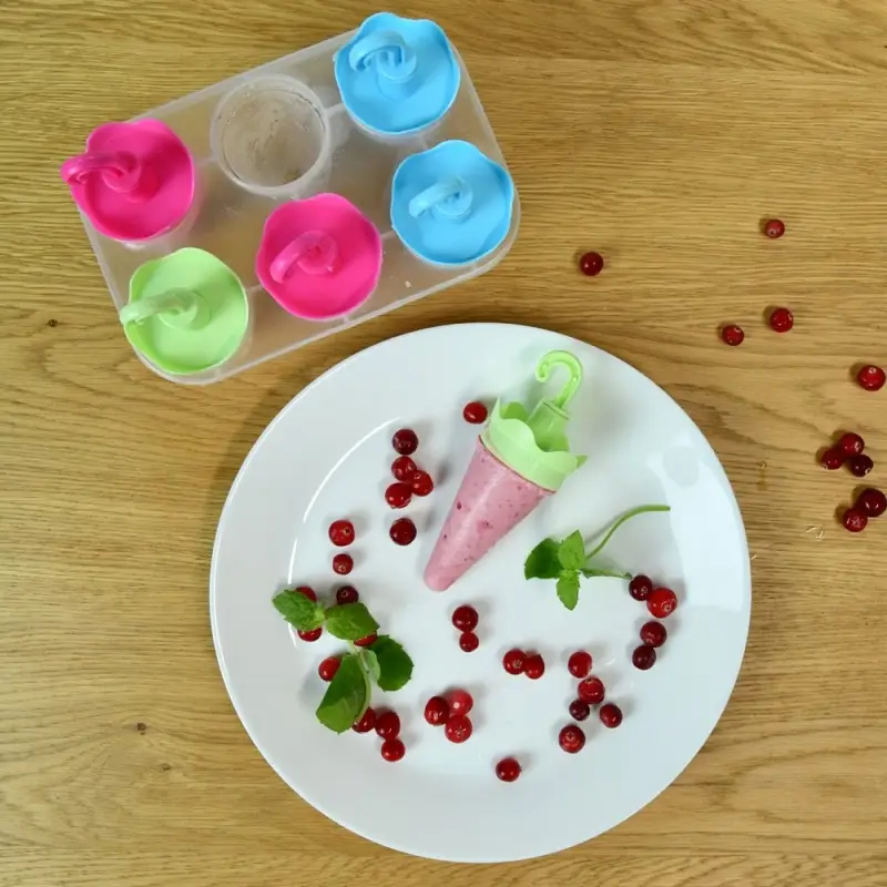 Формы для мороженого Яркие зонтики 6 ячеек