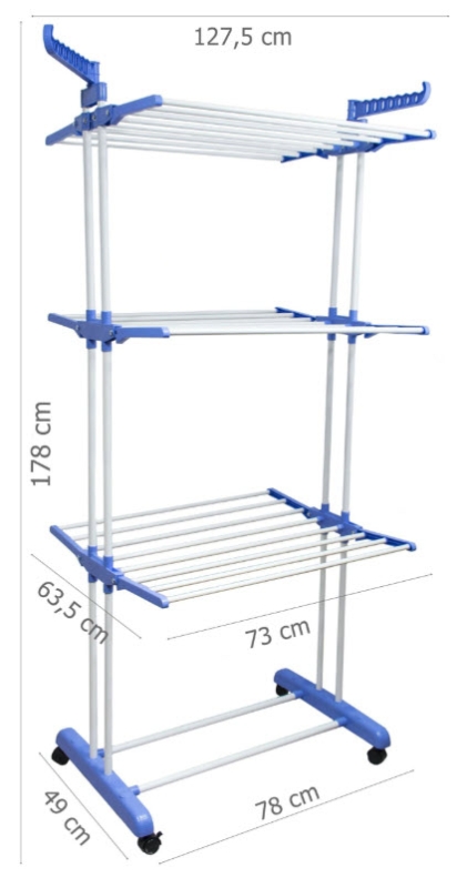 Сушилка для белья трехслойная (цвет в ассортименте) Сушилка для белья трехслойная (цвет в ассортименте)
