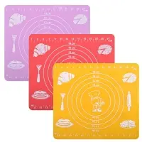 Коврик кулинарный силиконовый с разметкой 29х26 см (ассортимент)