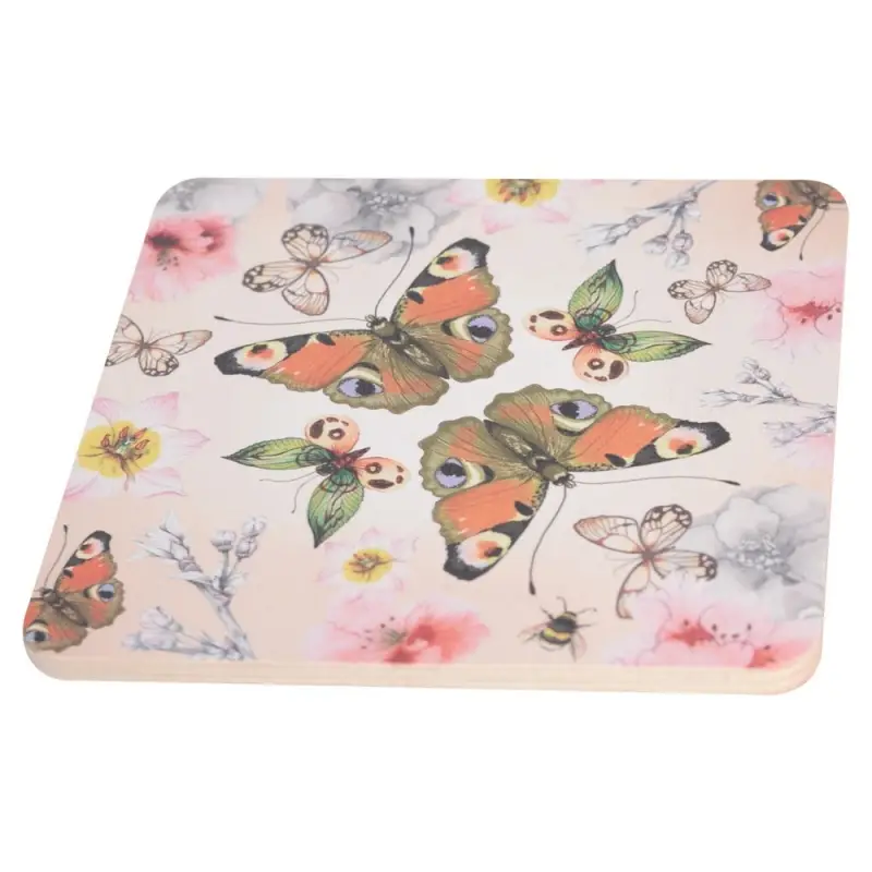 Подставка под горячее Бабочки 14х14см (ассортимент)