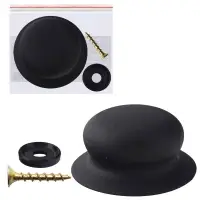 Ручка для крышки с саморезом 6 см черная