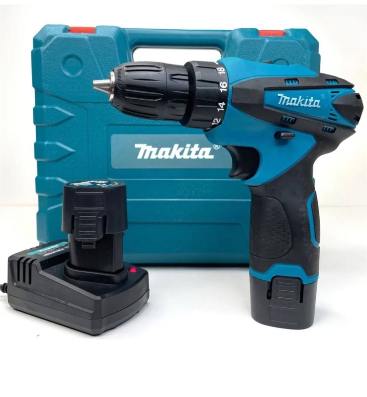 Шуруповерт Makita аккумуляторный 12V  24 Нм  2 АКБ (цвет в ассортименте)