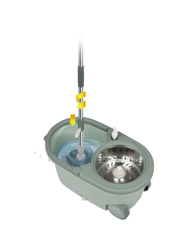 Швабра c отжимом и ведром (цвет в ассортименте)