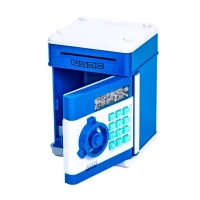 Сейф-копилка для ребенка синяя Сейф-копилка для ребенка синяя