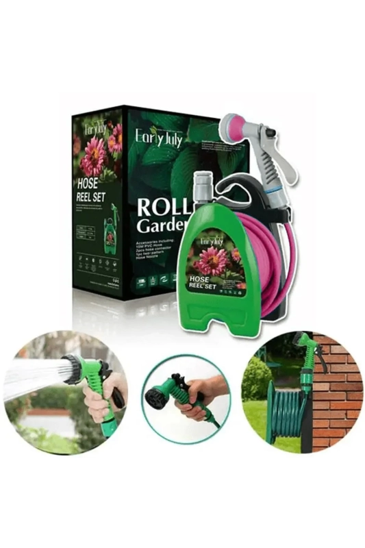 Шланг катушка 10м с пистолетом-распылителем (цвет в ассортимете)
