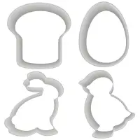 Форма для печенья, набор 4 шт, "Пасхальный"