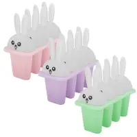 Форма для мороженого 4 ячейки Зайчата