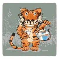 Доска разделочная Тигр Кайфолов 18х18 см (ассортимент)