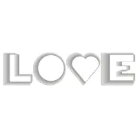 Форма для печенья, набор 4 шт, "LOVE"